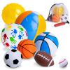 teytoy Set of 8 Sports Balls for Toddlers 1-3,Toddler Outdoor Toys,Soft Indoor Outdoor Ball Toys Boys Girls Kids Baby Ball-Basketball Baseball Football Rugby Bounce Ball Beach Ball with Free Bump/Bag view 1