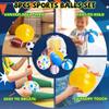 teytoy Set of 8 Sports Balls for Toddlers 1-3,Toddler Outdoor Toys,Soft Indoor Outdoor Ball Toys Boys Girls Kids Baby Ball-Basketball Baseball Football Rugby Bounce Ball Beach Ball with Free Bump/Bag view 3