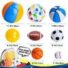 teytoy Set of 8 Sports Balls for Toddlers 1-3,Toddler Outdoor Toys,Soft Indoor Outdoor Ball Toys Boys Girls Kids Baby Ball-Basketball Baseball Football Rugby Bounce Ball Beach Ball with Free Bump/Bag view 4