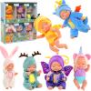 4 Inch Mini Baby Dolls 6pcs Set Lifelike Realistic Tiny Reborn Babies Dolls Toys with Cute Handmade Miniature Sleeping Doll Clothes for Suitability Gifts for Kids 3+ Shower Party Birthday Gifts view 1