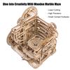 KWASVLYA 3D Wooden Marble Maze Puzzle for Adults & Teens, DIY Challenging Model Building Kit - Hand-Assembled Mechanical Brain Teaser, Home Office Desk Decor & Stress Relief Toy (Marble Maze) view 4