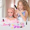 36PCS Doll Head Hair Styling Makeup Toy Set Kids Pretend Play Styling Set with Hairdryer Curling Iron Crown Accessories Beauty Stylist Kit Gifts for 3 4 5 6+ Years Old view 4