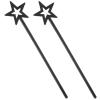 ZCYSRLQIN 2 Pcs 13 Inch Star Wand Baton Angel Wand Angel Fairy Wand Plating Wands Sticks for Princess Birthday Party Wedding Halloween Christmas Costume Cosplay Dress up AccessoriesBlack view 1