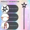 ZCYSRLQIN 2 Pcs 13 Inch Star Wand Baton Angel Wand Angel Fairy Wand Plating Wands Sticks for Princess Birthday Party Wedding Halloween Christmas Costume Cosplay Dress up AccessoriesBlack view 2