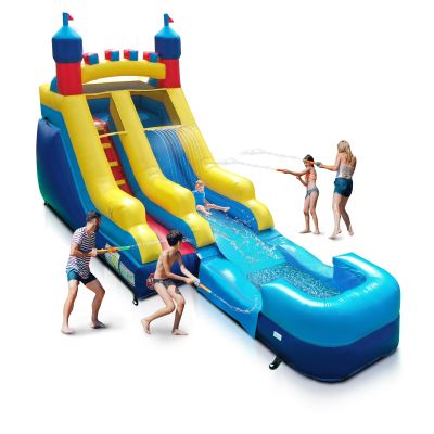 JOYMOR Commercial Grade Inflatable Water Slide with Splash Pool for Kids and Adults, 100% PVC Vinyl Inflatable Water Park for Outdoor Fun Backyard (23 x 9 x 14ft), Without Blower