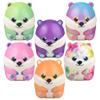 Belly Buddy Hamster Squishy, 6" Slow Rising Animal Squishy Toys for Kids, Fidget Toys Squishy Stress Relief Toys for Kids and Adults, Comes in Random Colors (Pack of 6) Forest & Twelfth view 1