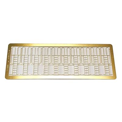 1:100 Model Boat Straight Ladder with Handrail Thickness 0.3mm Brass Etching Sheet for DIY Ship Etched Stairs Railing