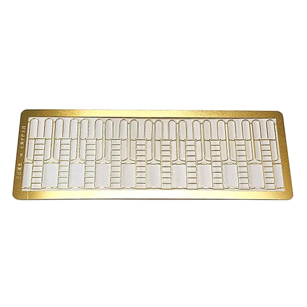 1:100 Model Boat Straight Ladder with Handrail Thickness 0.3mm Brass Etching Sheet for DIY Ship Etched Stairs Railing