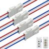 4 Pairs 3-Pin Servo Extension Cables FL4.14mm, Male to Female, 3 Circuit Wire Connector, Cord Wire Cable Suitable for car Truck, Boat and Other, 20cm 22Awg Wire, White, FL4.14-3P view 1