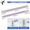 4 Pairs 3-Pin Servo Extension Cables FL4.14mm, Male to Female, 3 Circuit Wire Connector, Cord Wire Cable Suitable for car Truck, Boat and Other, 20cm 22Awg Wire, White, FL4.14-3P view 4