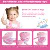 9-Piece Dental Pretend Play Set, Educational Dentist Play Kit with Teeth Model, Toothbrush, Dental Mirror, Syringe, Toothpaste, Tray, and Dental Tools, Fun Pretend Play Doctor Kit for Kids (Pink) view 3