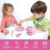 9-Piece Dental Pretend Play Set, Educational Dentist Play Kit with Teeth Model, Toothbrush, Dental Mirror, Syringe, Toothpaste, Tray, and Dental Tools, Fun Pretend Play Doctor Kit for Kids (Pink) view 4
