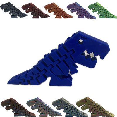 6" Flexible Rexi T Rex - 20+ Colors - Made in USA (Blue)