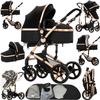 2 in 1 Baby Stroller, Convertible Pram, Reversible Standard Baby Stroller, Portable Baby Buggy, Infant Carriage, Foldable High Landscape Pushchair for Toddler Newborn (2US588-BG) view 1