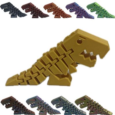6" Flexi Rexi T Rex - 20+ Colors - Made in USA (Gold)