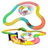 Mindscope Twister Tracks MagnaTracks 12 feet of Neon Glow in The Dark Magnetic Raceway with Accessories + Vehicle view 2