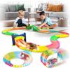 Mindscope Twister Tracks MagnaTracks 12 feet of Neon Glow in The Dark Magnetic Raceway with Accessories + Vehicle view 3