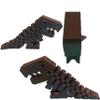 6.5" Flexi Rexi T Rex - 20+ Colors - Made in USA (Tri Green/Purple/Bronze) view 2