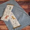 Personalized Baby Boy Nursery Canvas Growth Chart - Dogs Puppy Measuring Wall Tape - Customized with Name Birth Stats - Ready to Hang Kids Height Wall Chart view 1