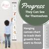 Personalized Baby Boy Nursery Canvas Growth Chart - Dogs Puppy Measuring Wall Tape - Customized with Name Birth Stats - Ready to Hang Kids Height Wall Chart view 4