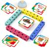Edulok Word Race Cube - Preschool Wooden Alphabet Letter Blocks & Phonics Matching Games - CVC Word Learning Toys view 1