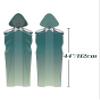 DAZCOS Women's Chiffon Hooded Cape Elf Sheer Cloak Tulle Bridal Off Shoudler Capelet (Green) view 3