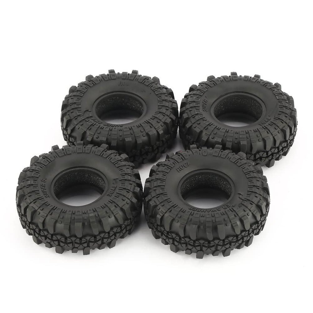4 Pcs AUSTAR AX-4020 1.9 Inch 110mm Rubber 1/10 Rock Crawler Tires Tyre Part for D90 SCX10 AXIAL for RC4WD TF2 RC Car Parts Modification Accessories