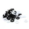 100 Pcs Baby Girls Hair Ties - Small Size Elastic Hair Ties for Baby Girls Infants Toddlers Multicolor Hair Bands Elastic Ponytail Holder (White Black) view 1