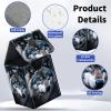 Qindaiwen Card Deck Box for Trading Cards, MTG Deck Box Fits 100+ Single Sleeved Cards, PU Leather Strong Magnet Card Deck Case Holder for Magic Commander TCG CCG, Wolf's Gaze view 2