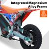 36V Racing Electric Dirt Bike for Kids, Peak 400W Powerful Motorcycle for Ages 3-6, Dual Shock Absorption, 3 Speed Modes with Safe Disc Brake, 12" Tires, Orange view 3