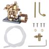 2 Cylinder Steam Engine Kit, Mini Inline Swing Steam Engine Model for Within 40cm Retro Boat Models Science Physical Experiment Toy for Adult - Without Boiler view 1