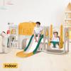 10 in 1 Toddler Slide Kids Indoor Outdoor Playset for Age 1+ with Basketball Hoop Telescope Climbing Ladder Crawl-Through Tunnel Swing for Playground view 2