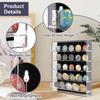 Challenge Coin Display Case, Acrylic Wall Mount Military Coin Holder Display Cabinet Rack, Shadow Box fits 45 Military Medals Poker Chip for Badges Ribbons Insignia Buttons view 2