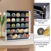 Challenge Coin Display Case, Acrylic Wall Mount Military Coin Holder Display Cabinet Rack, Shadow Box fits 45 Military Medals Poker Chip for Badges Ribbons Insignia Buttons view 3