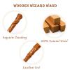 CharmRegion Wooden Wizard Magic Wand Hand Carved Wood Witch Wand for Kids Collection Cosplay, 14.5 in, Blossom view 2