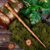 CharmRegion Wooden Wizard Magic Wand Hand Carved Wood Witch Wand for Kids Collection Cosplay, 14.5 in, Blossom view 3