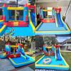 AKEYDIY Bounce House,Inflatable Bounce Castle with Blower for Kids 3-10,Outdoor/Indoor Bouncy House Water Park for Backyard with 2 Splash Slides,Climbing Wall,Ball Pit,Jumping Area (146" x 132" x 81") view 3