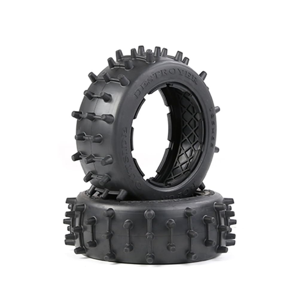 FLMLF Rc Car Integrated Super Grip Front Tire Skin for 1/5 Hpi Rofun BAHA King Motor Rovan Baja 5B SS Buggy Truck Parts