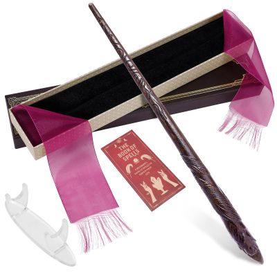 CharmRegion Wooden Wizard Magic Wand Hand Carved Wood Witch Wand for Kids Collection Cosplay,14.5 in, Bud