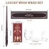 CharmRegion Wooden Wizard Magic Wand Hand Carved Wood Witch Wand for Kids Collection Cosplay,14.5 in, Bud view 4