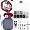4LED Light Headlights Taillight Kit Accessories & Universal RC Screws Kit,M3 Screws Flat washers R Clips Hexagon Wrench Repair Tool Box with Magnetic Screw Tray view 1