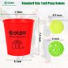 Olsa Giant Pong Yard Games, Yard Pong Outdoor Game for Adults and Family, Toss Backyard Lawn Games with 12 Buckets, Balls, Strength Carrying Bag for Beach Camping Backyard Party(Red) view 2