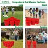 Olsa Giant Pong Yard Games, Yard Pong Outdoor Game for Adults and Family, Toss Backyard Lawn Games with 12 Buckets, Balls, Strength Carrying Bag for Beach Camping Backyard Party(Red) view 4