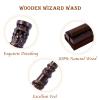 CharmRegion Wooden Wizard Magic Wand Hand Carved Wood Witch Wand for Kids Collection Cosplay, 14.5 in, Skull view 3