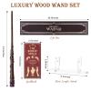 CharmRegion Wooden Wizard Magic Wand Hand Carved Wood Witch Wand for Kids Collection Cosplay, 14.5 in, Skull view 4