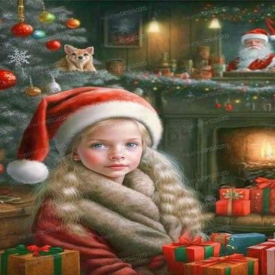 1000 Piece Puzzles for Adults - Christmas Girl Wooden Jigsaw Puzzle for Adults Beginners, Unwind from Daily Life, for Family Bonding Activities