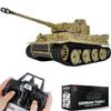 Ssccgym German Tiger I Remote Control Tank Simulation 1/16 Scale RC Tank Vehicle Turret Rotating Gun Barrel Rising/Falling Smoke (3-Color Camouflage Upgrade RC Tank) view 1