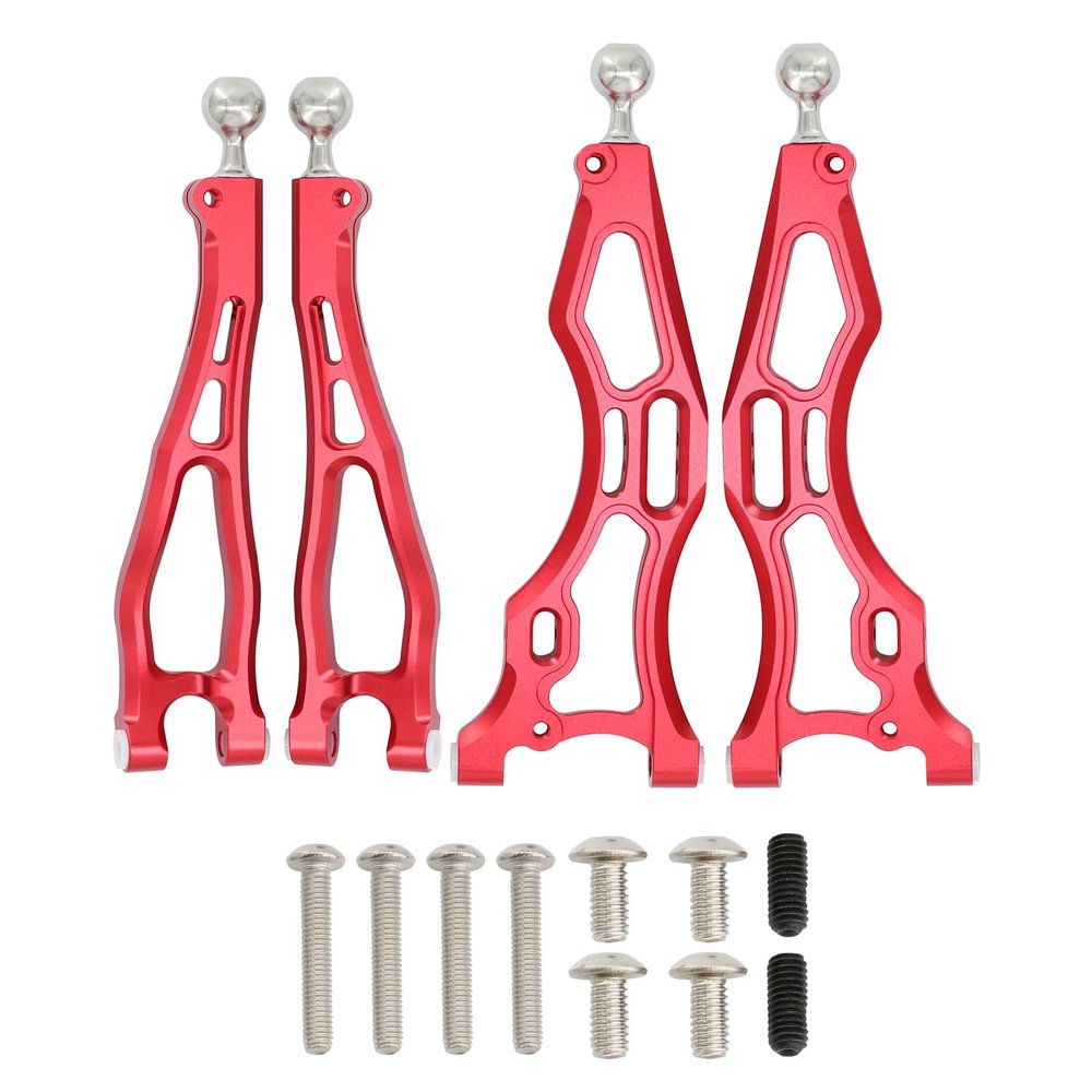 Aluminum Front Lower & Upper Suspension Arm with Pivot Balls for Arrma 1/8 Kraton Outcast Notorious Talion 6S BLX