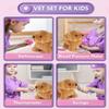 Lehoo Castle Toys for 3 4 Years Old Girls, Vet Play Sets, Wooden Doctor Kit for Toddlers 3-5 Pink, Pretend Play Dr Kits with Puppy, Dog Bag, Medical Accessories view 3
