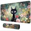 BFDHGQZC Black Cat Among Flowers for MTG & TCG Playmat, 24" x 14" Mouse Pad for MTG/RPG/CCG Trading Card Games view 1